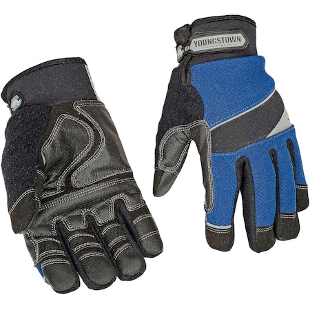 Youngstown Glove Waterproof Work Glove, Waterproof Winter w/ Kevlar, Blue/Black, XL 08-3085-80-XL